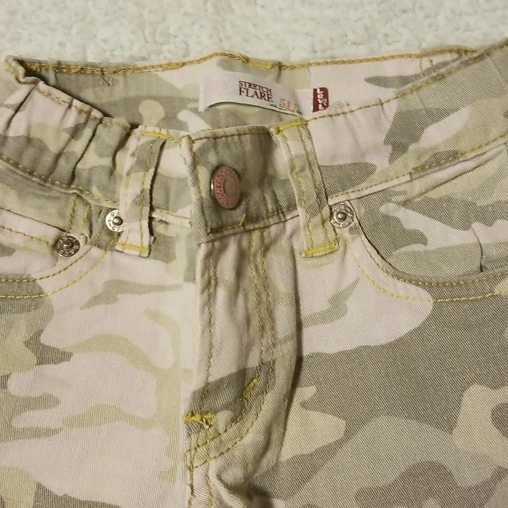 Levi's Girl's Stretch Flare Camo Jeans
